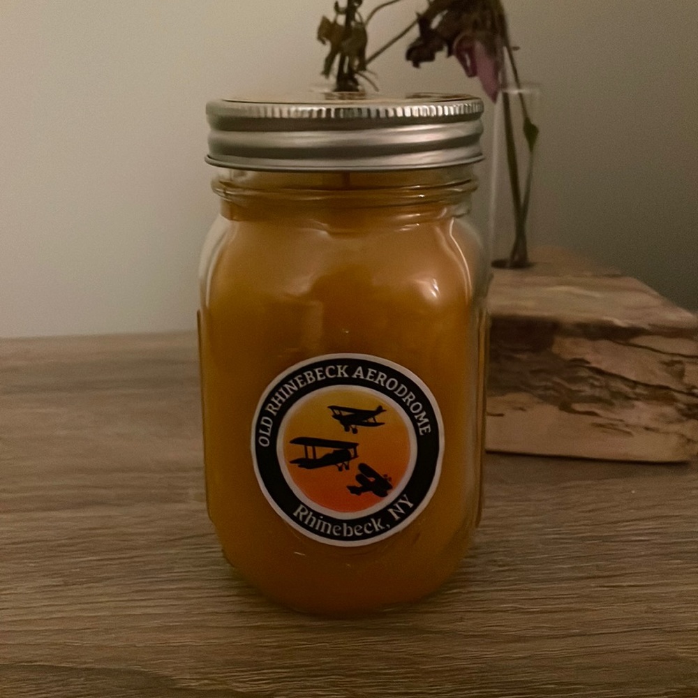 Aviation themed country sunflower scented candle